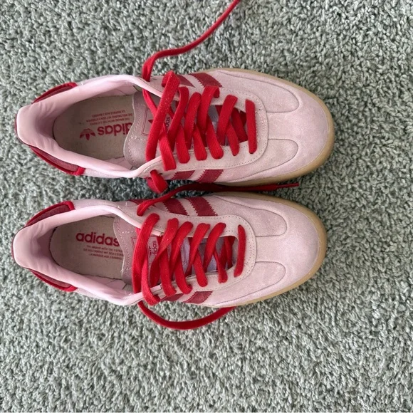 Adidas Women's Samba / Sambae Pink & Red Sneakers - Picture 1 of 3